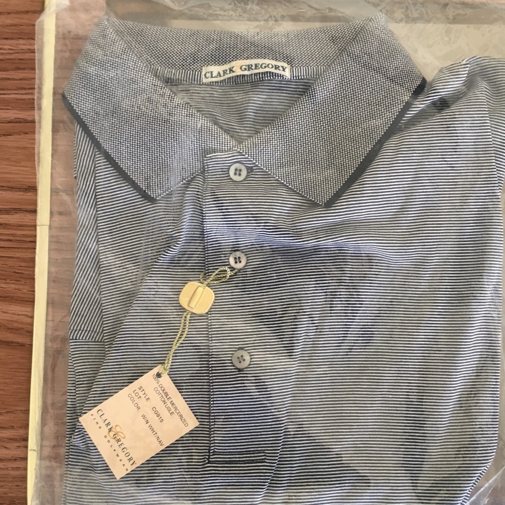 NWT Clark Gregory Polo, size M, Dark Grey